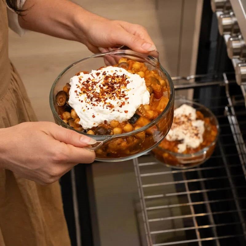 2-Piece Glass Dish Set | Oven-Safe Bakeware with Lids