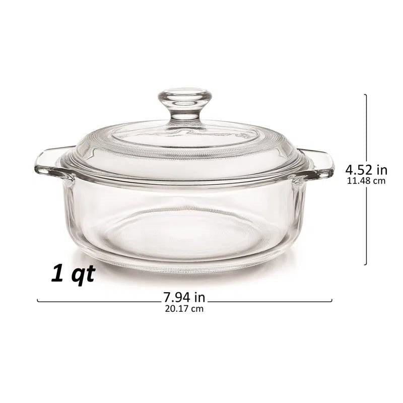 2-Piece Glass Dish Set | Oven-Safe Bakeware with Lids