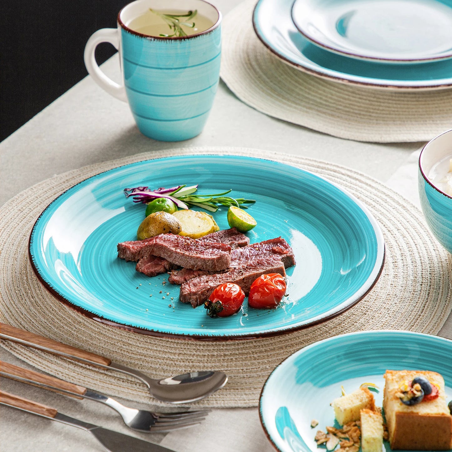 Vancasso Bella-T Porcelain Tableware Set | Vintage Ceramic Dining Set