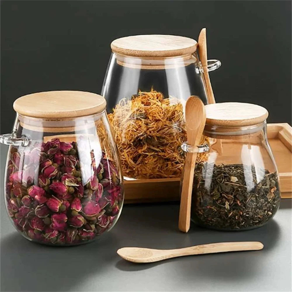 Glass Storage Jar with Bamboo Lid