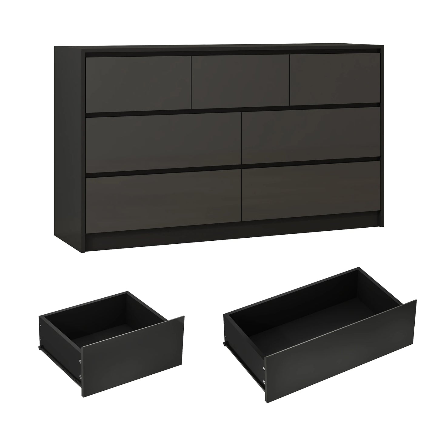 Modern Bedroom Storage Chest with High Gloss Drawers