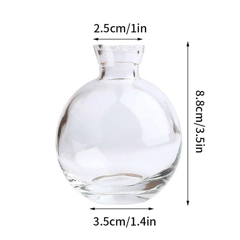 Brown Retro Glass Vase Plant Flowers Bottle Flower Arrangement Hydroponic Terrarium Desktop Vase Creative Home Decor Flower Pot