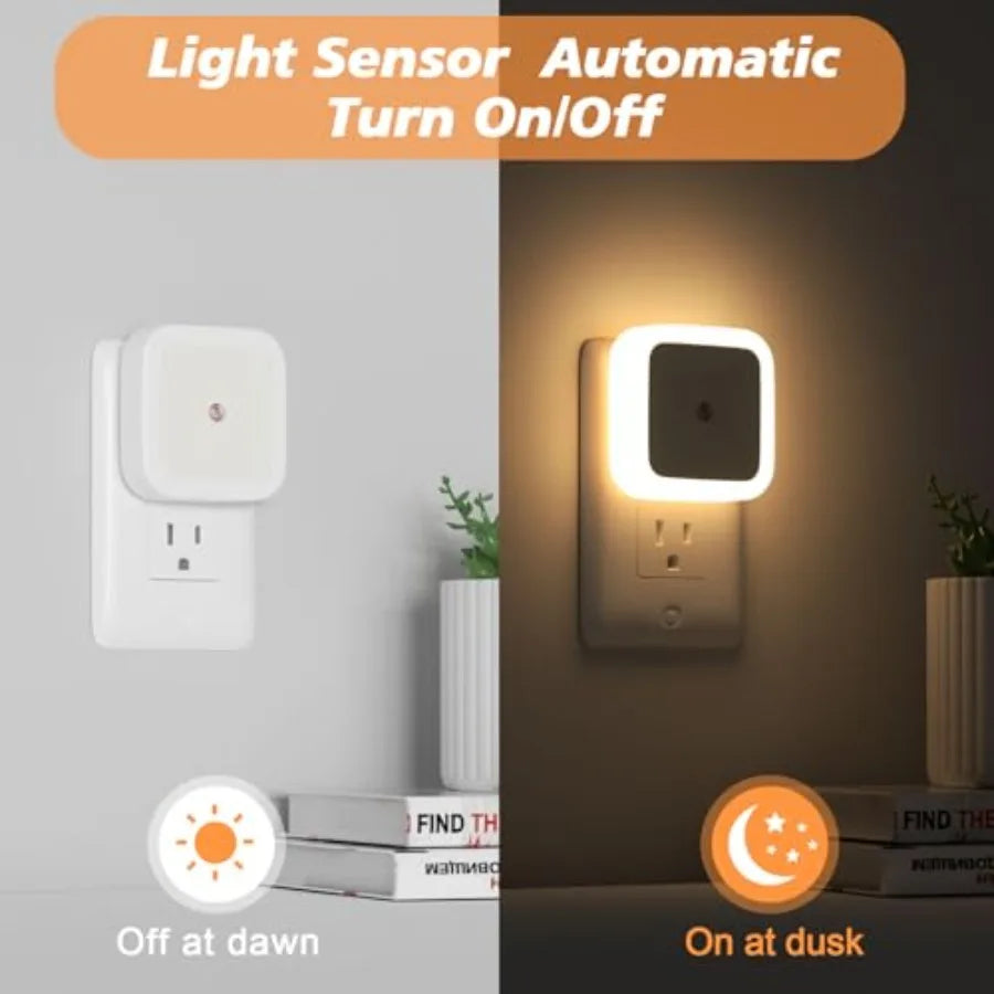 Night Light, Night Lights Plug into Wall 8-Pack, Nightlight Plug in Night Light, Dusk to Dawn Night Lamp Led