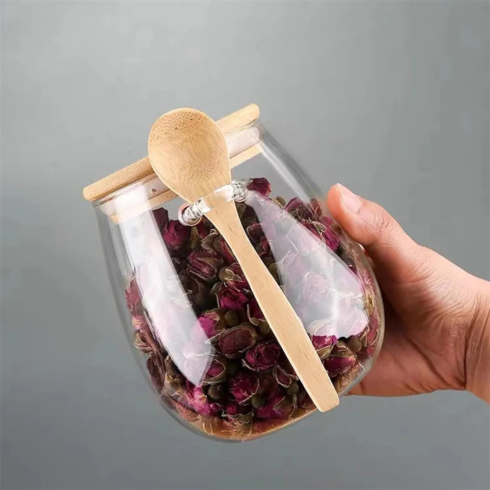 Glass Storage Jar with Bamboo Lid