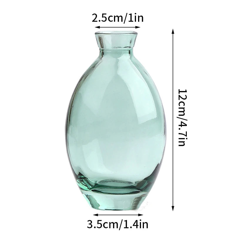Brown Retro Glass Vase Plant Flowers Bottle Flower Arrangement Hydroponic Terrarium Desktop Vase Creative Home Decor Flower Pot