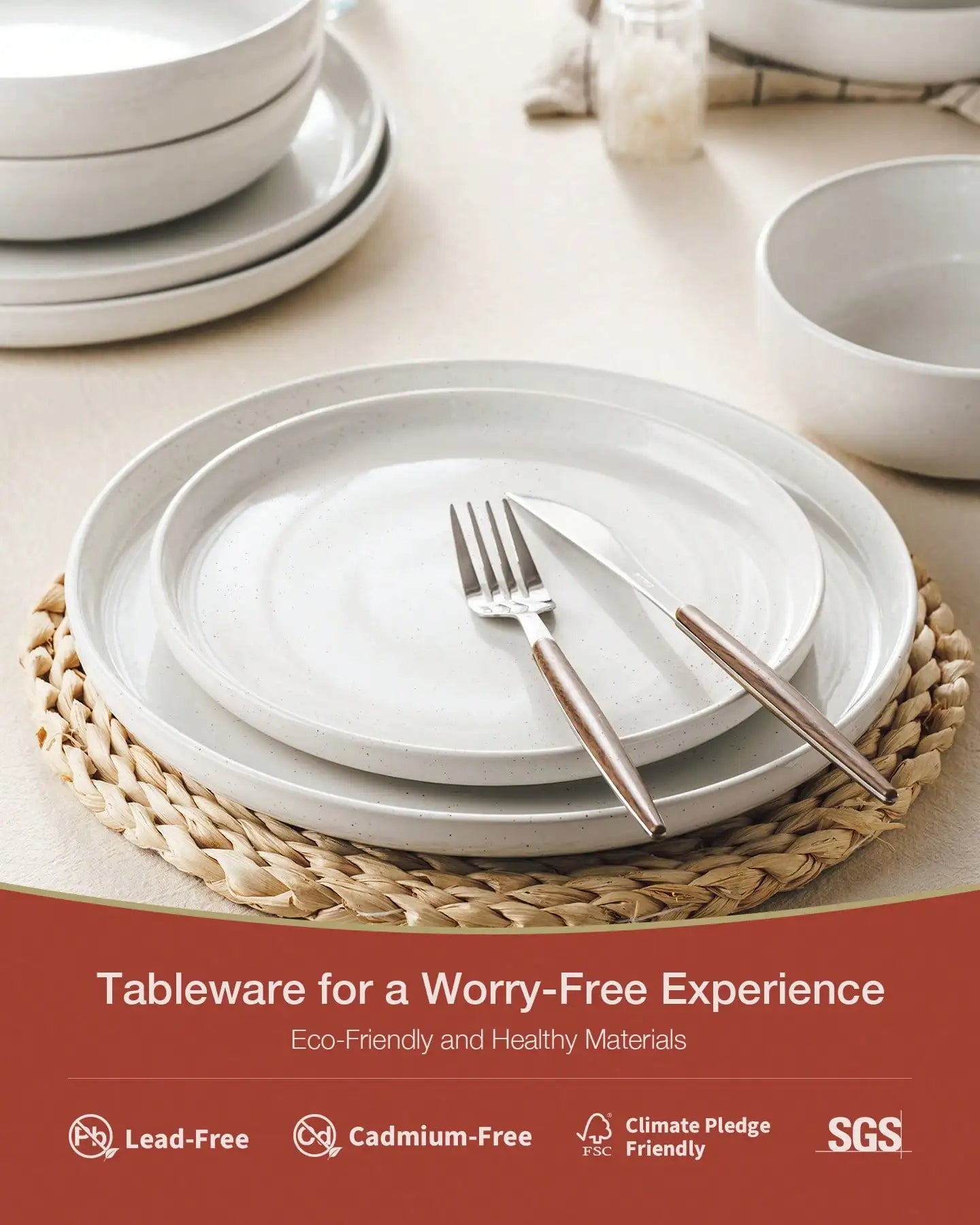 Nordic Modern 12-Piece Dinnerware Set