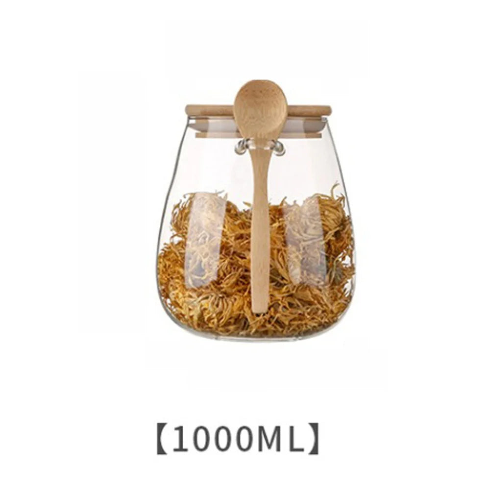 Glass Storage Jar with Bamboo Lid