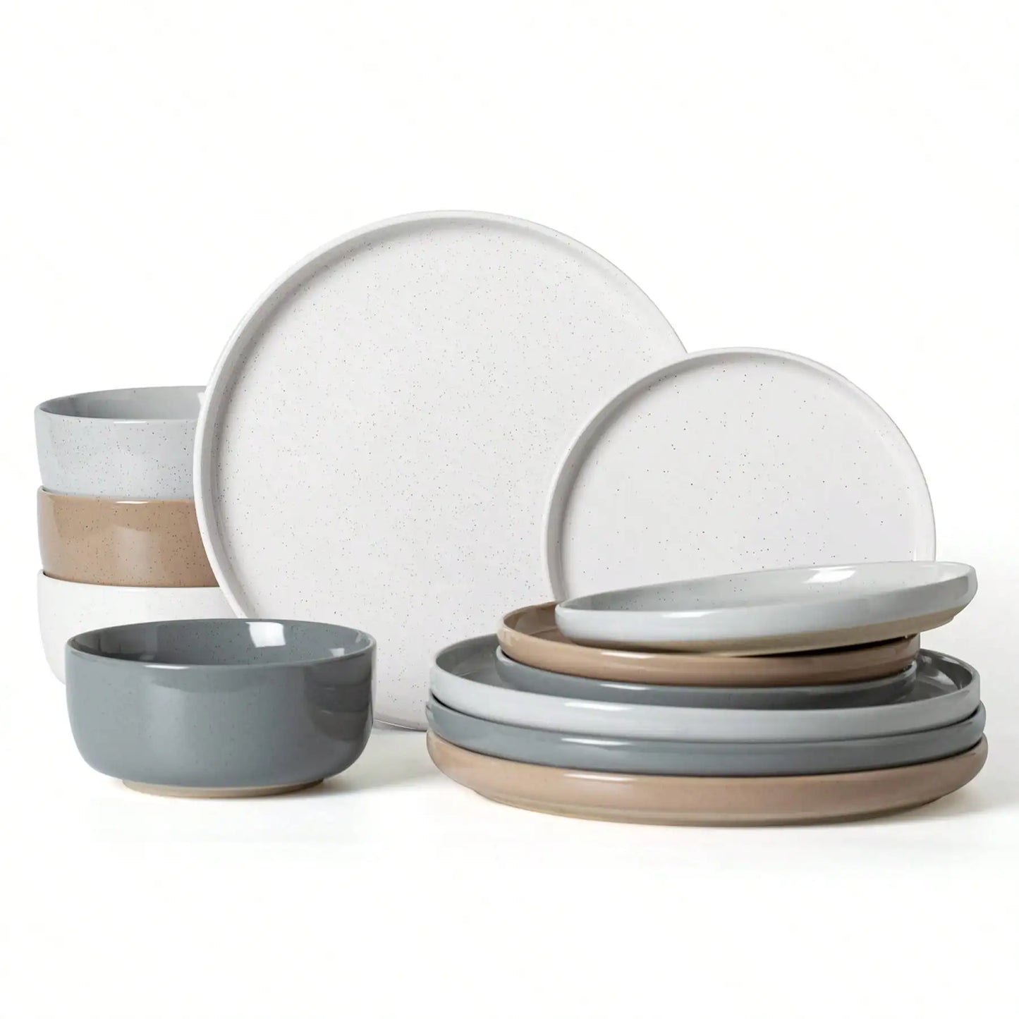 Nordic Modern 12-Piece Dinnerware Set