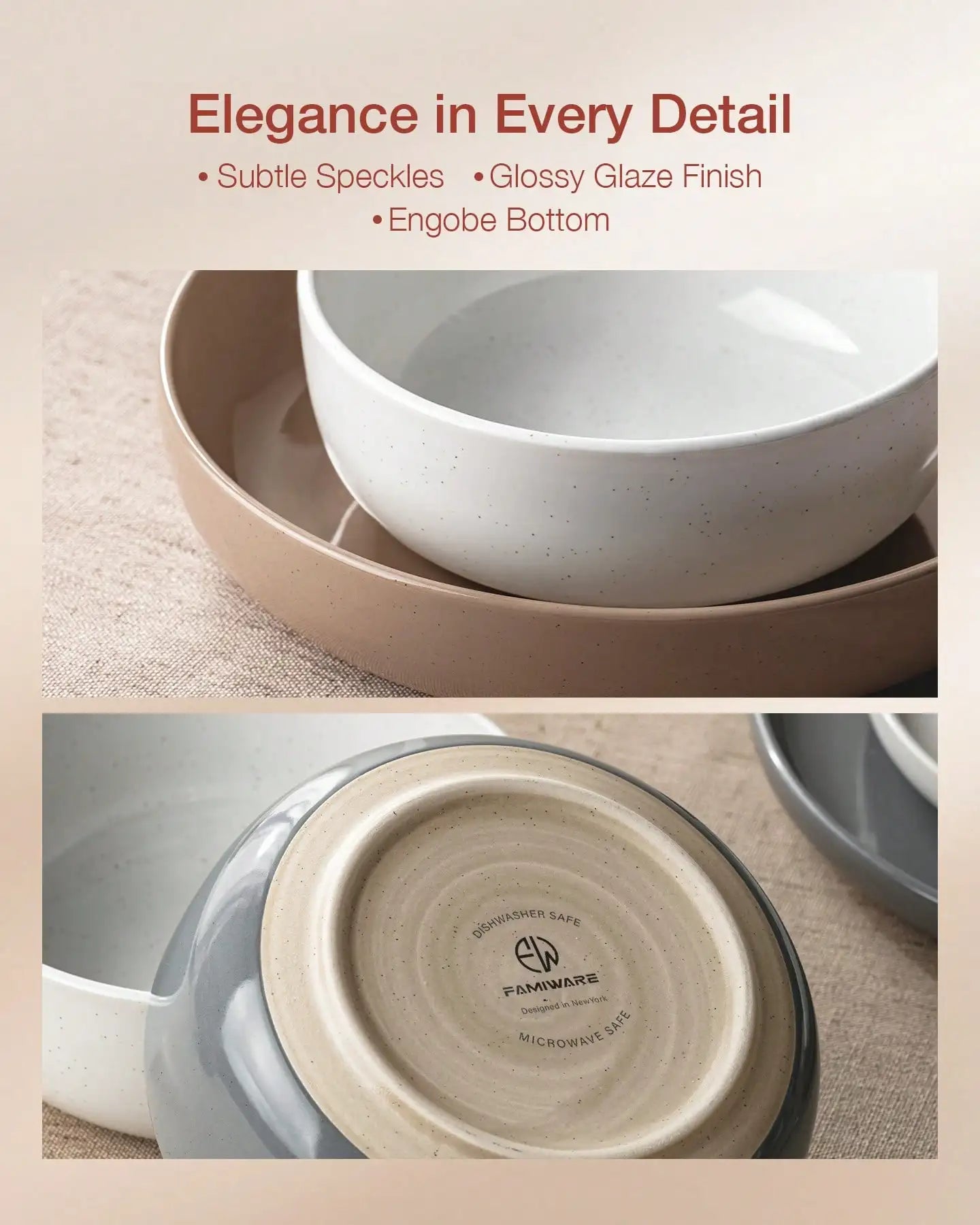 Nordic Modern 12-Piece Dinnerware Set