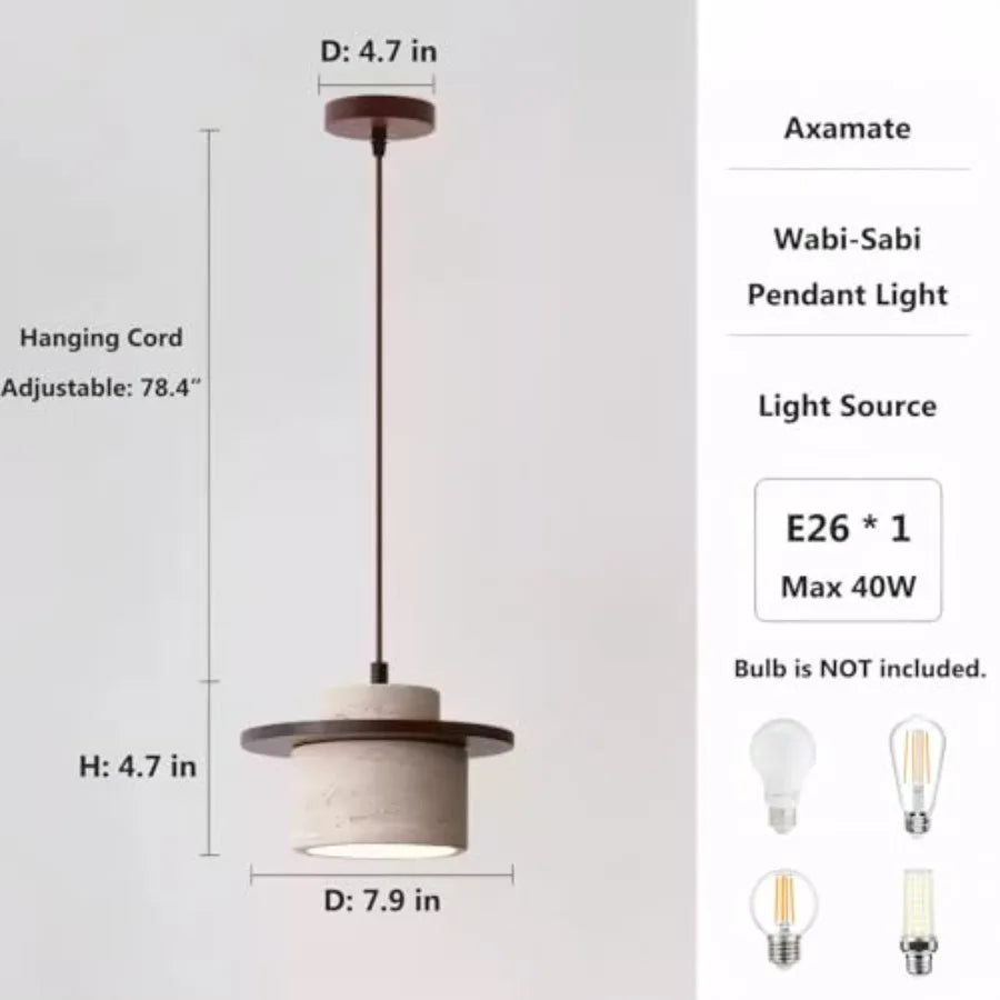 Marble Pendant Light – Nordic Modern Hanging Ceiling Lamp for Dining Room