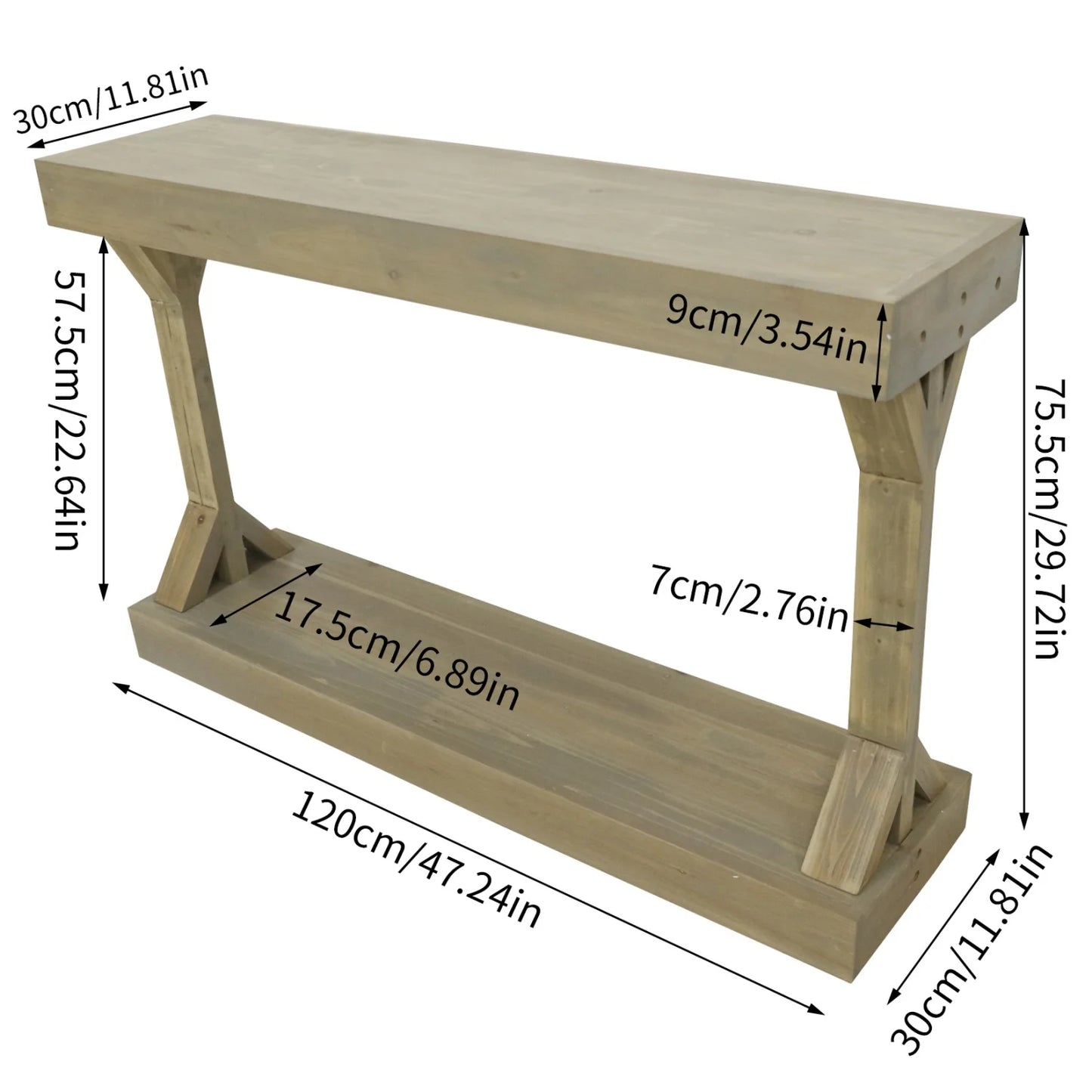 Farmhouse Entryway Table & Living Room Sofa Accent Table