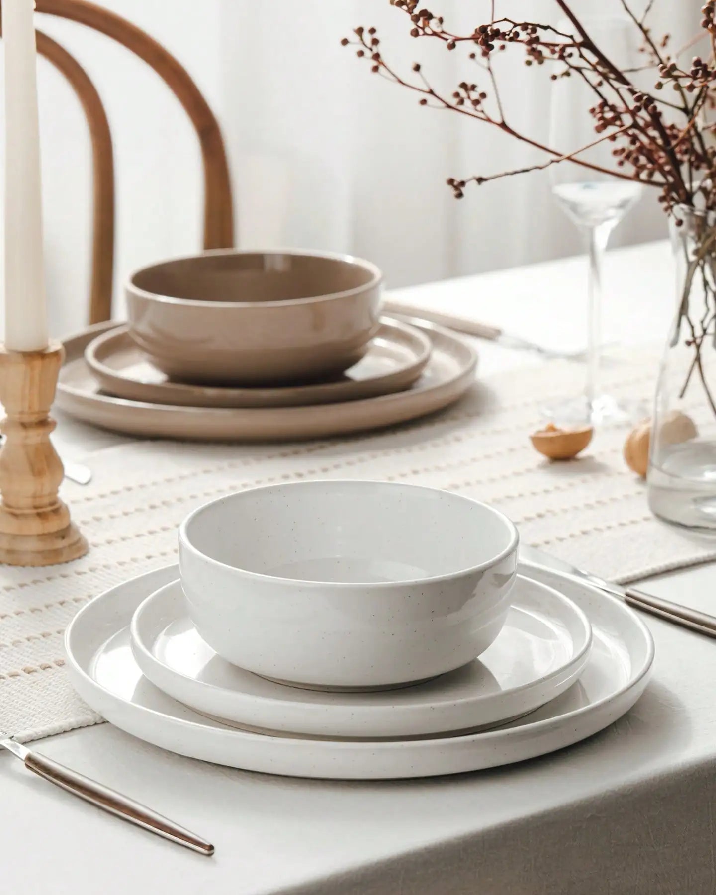 Nordic Modern 12-Piece Dinnerware Set