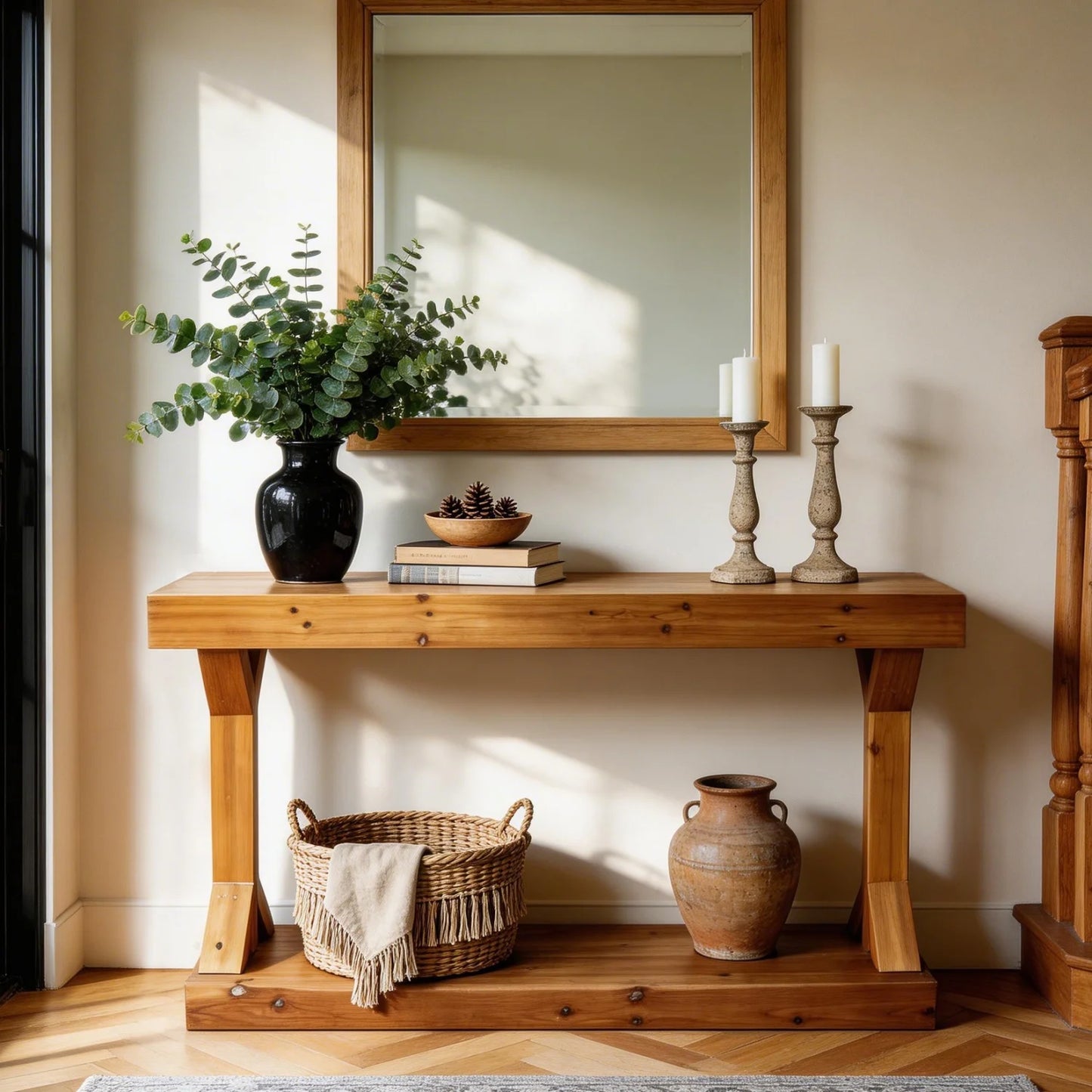 Farmhouse Entryway Table & Living Room Sofa Accent Table