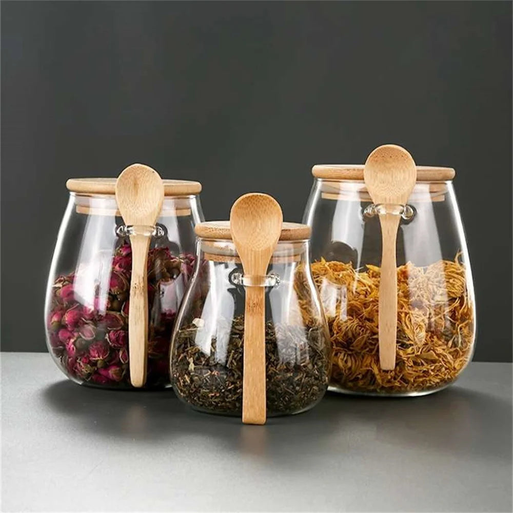 Glass Storage Jar with Bamboo Lid