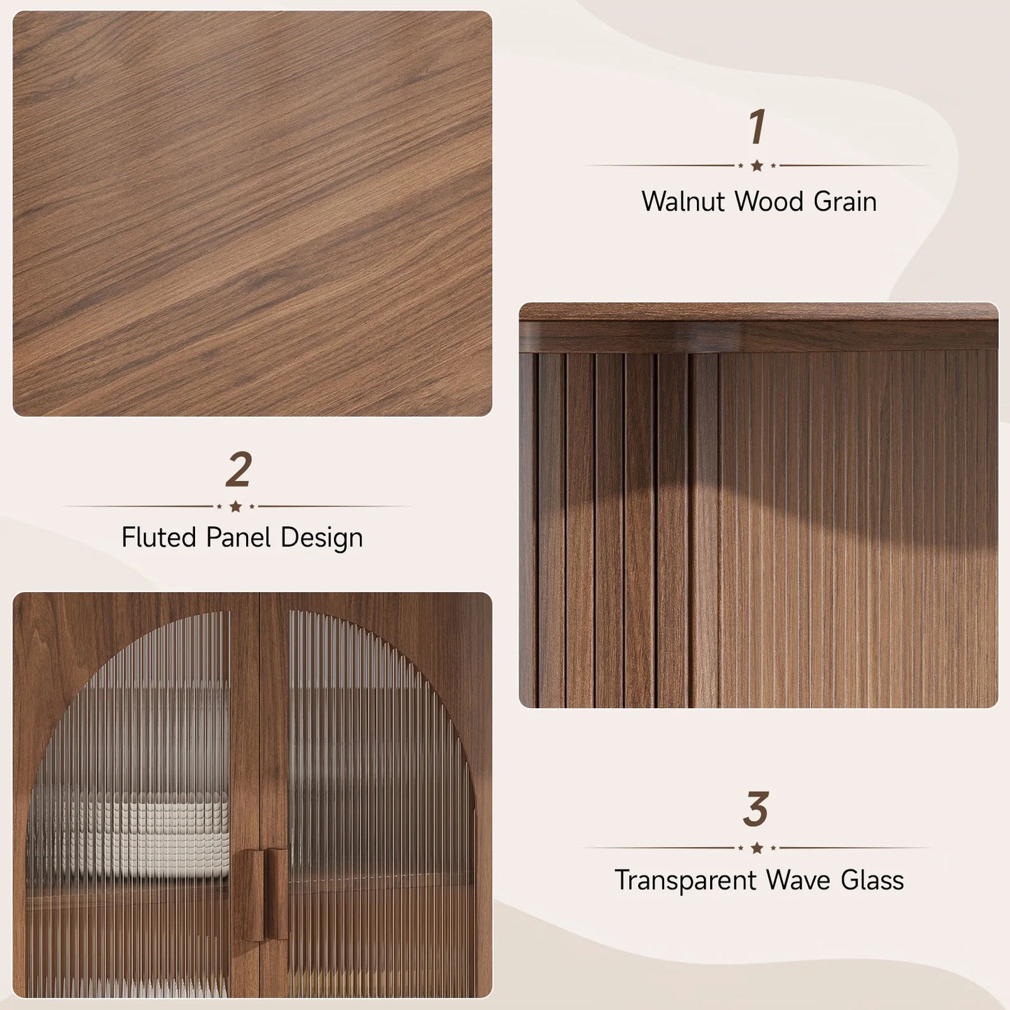 70" Walnut Oval Dining Table with Storage