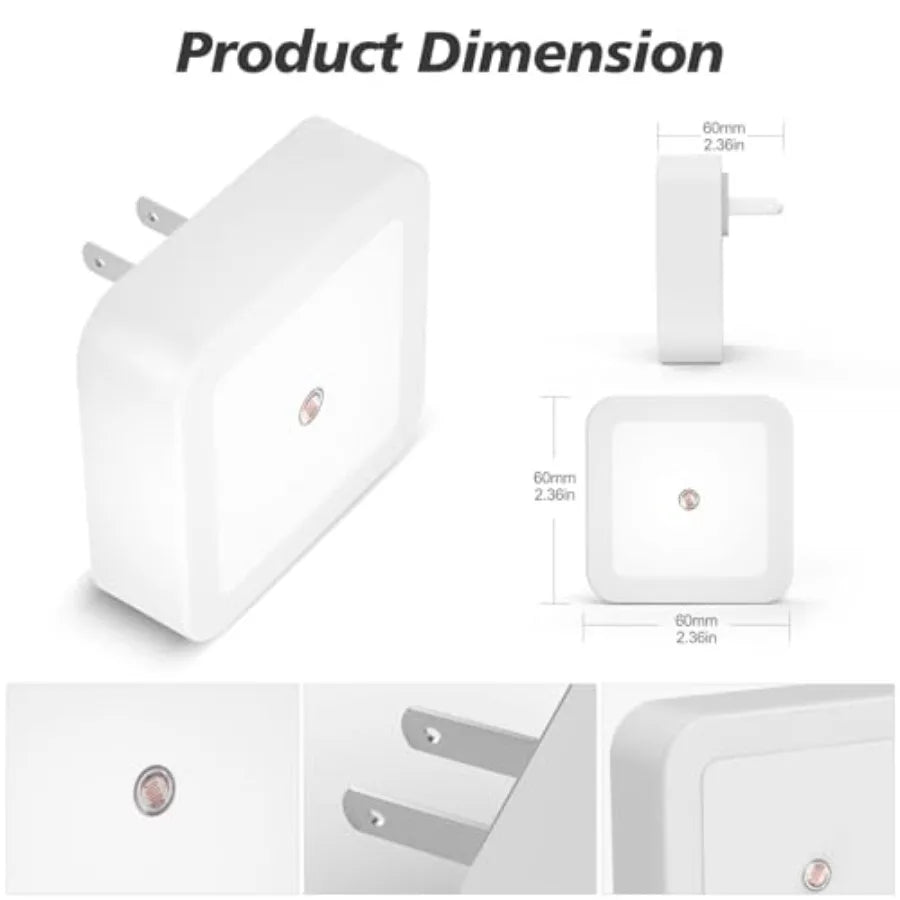 Night Light, Night Lights Plug into Wall 8-Pack, Nightlight Plug in Night Light, Dusk to Dawn Night Lamp Led