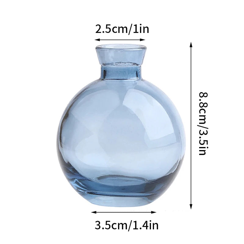 Brown Retro Glass Vase Plant Flowers Bottle Flower Arrangement Hydroponic Terrarium Desktop Vase Creative Home Decor Flower Pot